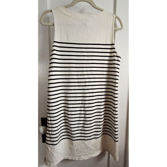 Allihop for Anthropologie Nautical stripes sleeve 100% Cotton sailor Dress Small - Picture 2 of 10